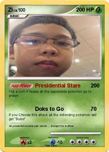 Pokémon 1 76554 76554 Presidential Stare My Pokemon Card