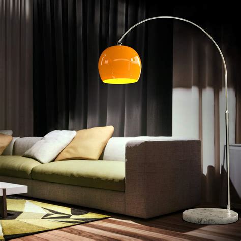 Cclife Modern Arc Floor Lamp Curved Lamp With Polished Gloss Shade For