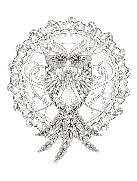 Owl Coloring Pages For Adults Free Detailed Owl Coloring Pages