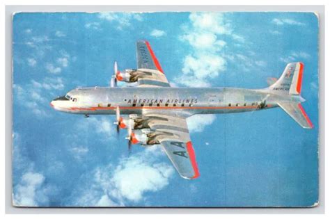 Postcard Aircraft 1955 American Airlines Flagship Douglas Dc 7