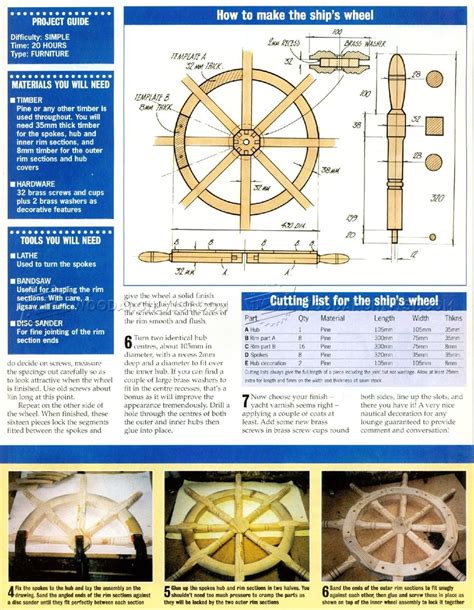 Ship Wheel Plans • Woodarchivist