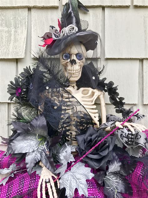 Halloween Wreath Skeleton Wreath 3 ft Tall Skeleton Wreath | Etsy ...