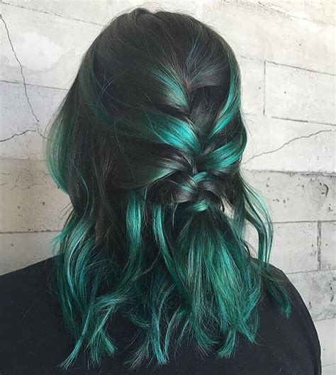 The 25 Best Green Highlights Ideas On Pinterest Will Brown Hair Dye