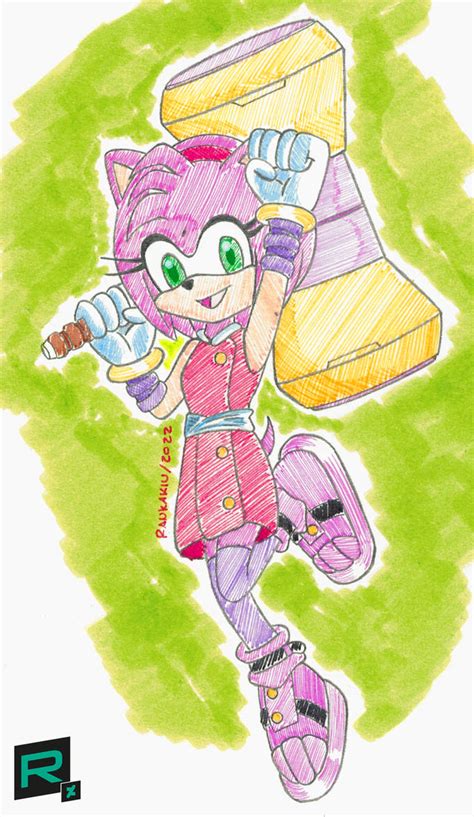 Mobian Action Amy Rose By Rankakiu On Deviantart