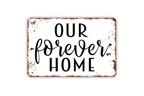 Our Forever Home Sign Custom Wall Art Metal Sign Farmhouse Etsy
