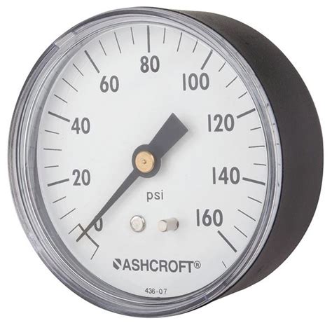 Ashcroft Pressure Gauge 0 To 160 Psi 14 In Mnpt Plastic Black