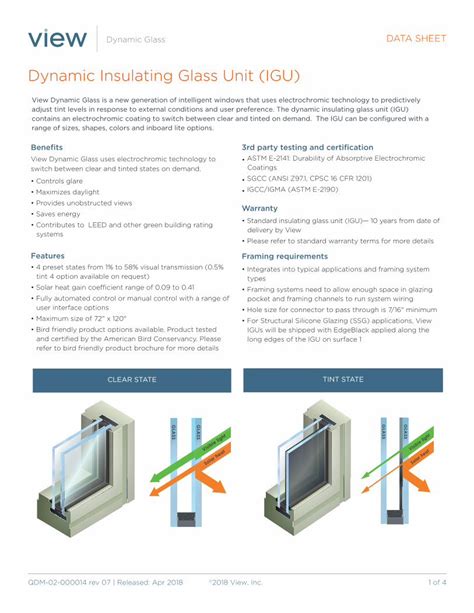 Dynamic Insulating Glass Unit Igu · Pdf Filebenefits View Dynamic