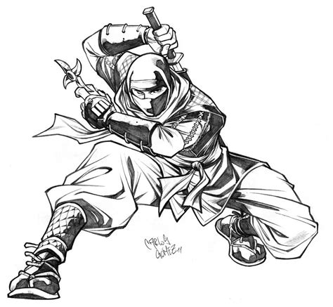 Ninja Sketch Commission By Carlosgomezartist On Deviantart Ninja Art