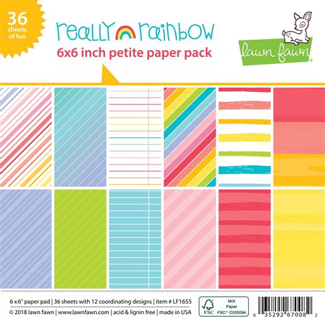 Really Rainbow Petite Paper Pack Lawn Fawn