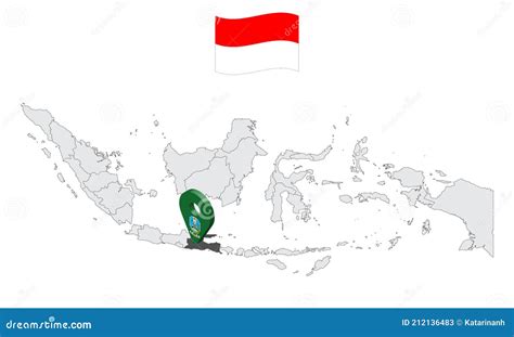 Location Of Province East Java On Map Indonesia 3d East Java Flag Map