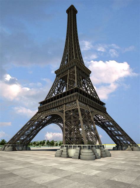 Eiffel Tower High Detailed 3d Model Max Obj 3ds Fbx Dxf Dwg