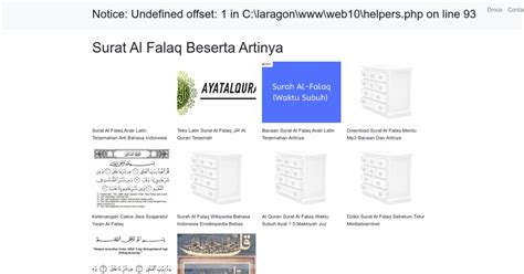 Surat Al Falaq Beserta Artinya