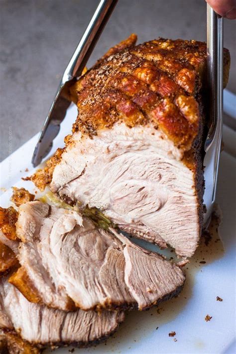 Insert a meat thermometer probe into the middle of the roast and place the pork in the hot oven. German Boneless Pork Shoulder Roast (Schweinebraten ...