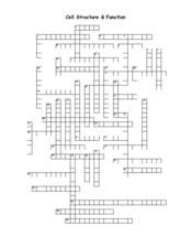 Organelle which contains instructions for cell function. Cell Structure and Function Crossword 7th - 12th Grade ...