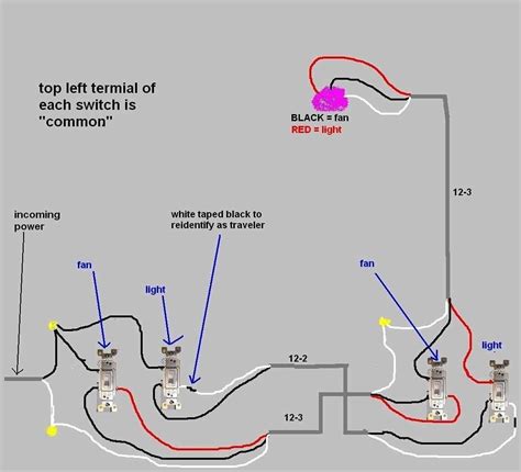 Exhaust fans with lights, heaters, timers, etc. How To Wire A Bathroom Fan And Light On Double Switch