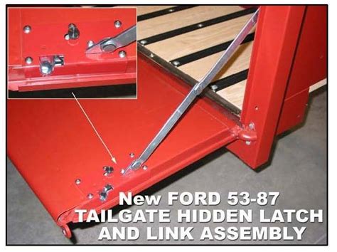 1953 72 Ford F 100 Tailgate Supports In Bed Style Zinc 102882