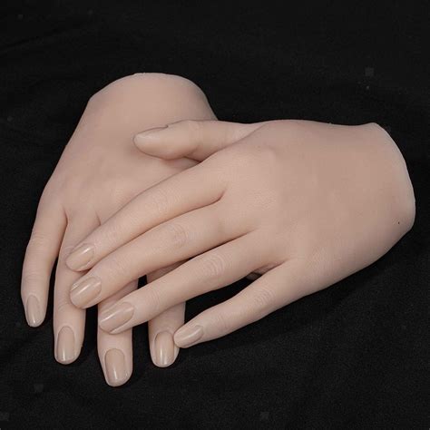 Silicone Nail Practice Hands 11 Mannequin Female Model Display 1 Pair