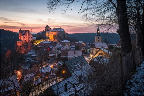 Burg Und Ort Hohnstein Foto And Bild World Winter Natur Bilder Auf