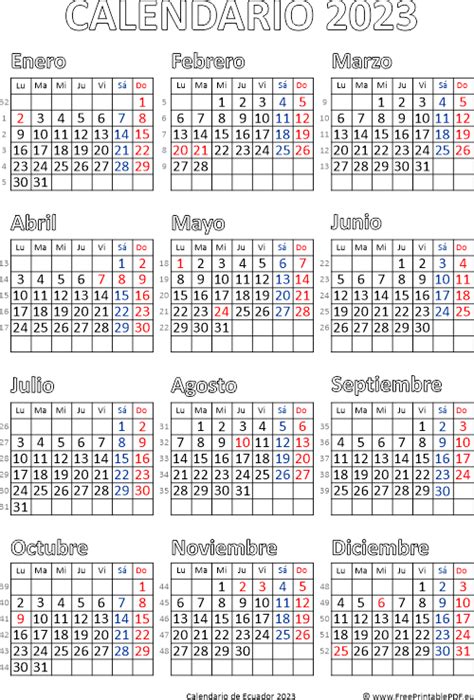 Calendario Feriados En Ecuador 2023 Imagesee