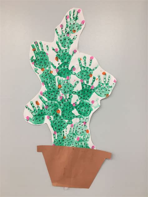Cactus Handprint Craft Handprint Craft Crafts Crafts To Make