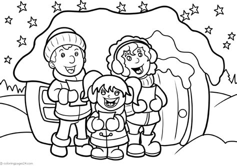 Dibujos para colorear de invierno. Invierno 34 | Dibujos para Colorear 24