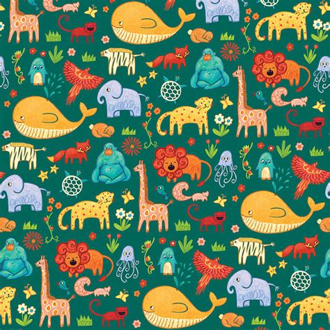 Animal Print Wrapping Paper By Emma Randall Illustration