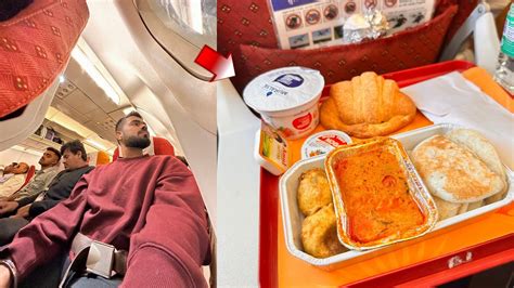 Air India Economy Class Journey With Food Drinks Trivandrum To Delhi Youtube