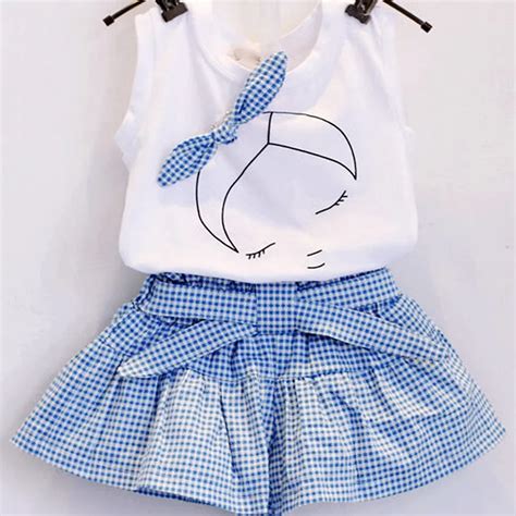 2018 New Baby Mm Clothes Clothing Set The New Girls Denim Vest White