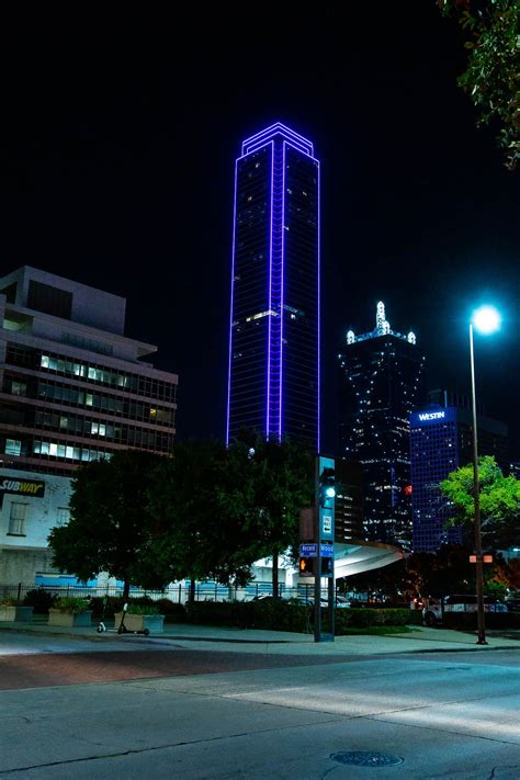 The Bank Of America Plaza Goes Purple In Support Of The Spca Of Texas
