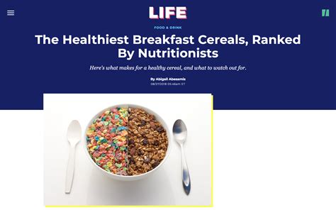 The Healthiest Breakfast Cereals Ranked By Nutritionists Abigail