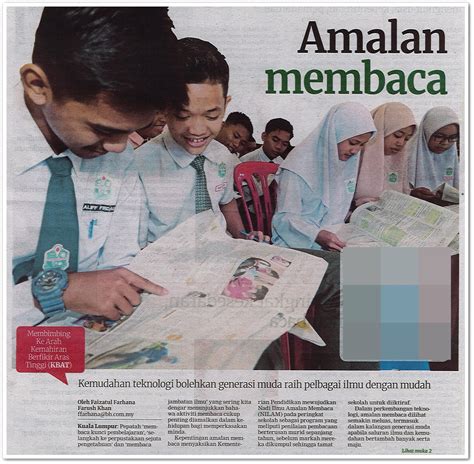 All berita harian utusan malaysia harian metro kosmo! Amalan membaca - Keratan akhbar Berita Harian 17 Julai ...