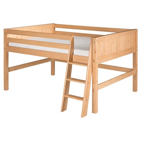 Full size mattress required for lower bed. Camaflexi Full Size Low Loft Bed - Panel Headboard ...