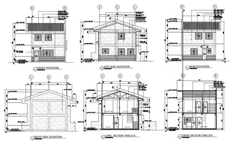 Plan Section And Elevation Of Houses Pdf Important Inspiraton