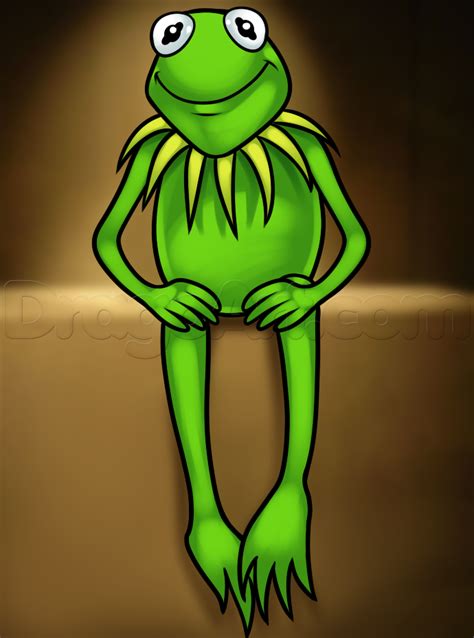 How To Draw Kermit The Frog Step By Step Characters Pop