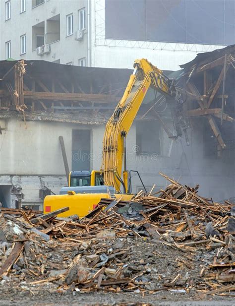 Machine Demolition Work Stock Image Image Of Construction 257842103