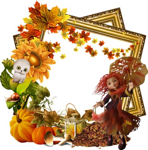 Cadre Automne Png Cluster Fall Autumn Frame Png