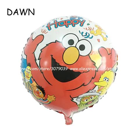 25pcslot Cartoon 18 Inch Sesame Street Elmo Shape Balloons Helium