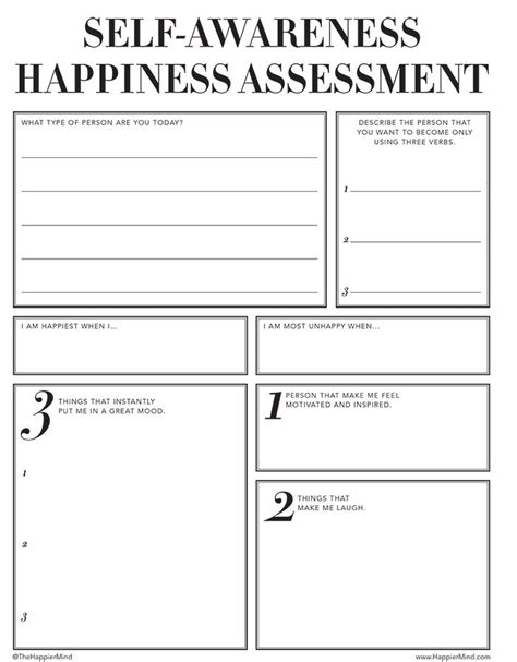 Free Printable Personal Growth Worksheets Happier Mind Journal