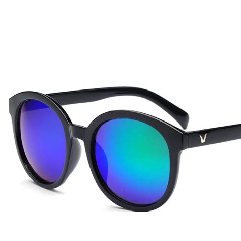 New Fashion V Logo Sunglasses Women Brand Designer G15 Black Vintage Lens Outdoor Round Sun