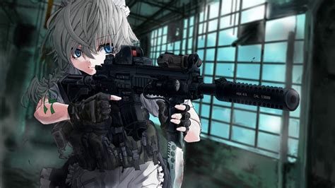 28 Anime Girls With Guns Wallpapers Wallpaperboat