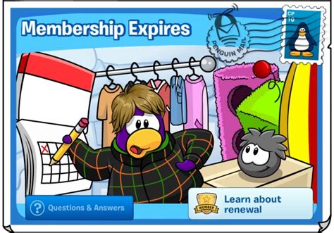 And no, i suggest you not trying any of the club penguin. .: Club Penguin - New Membership Expiration Card