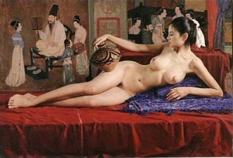 X Beauty Naked Lady Oriental Figure Canvas Art Chinese Sexy Nude