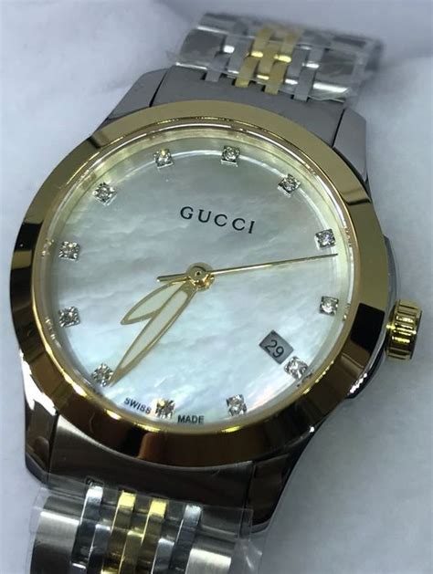 Gucci G Timeless Mother Of Pearl Diamond Ya126513 Catawiki