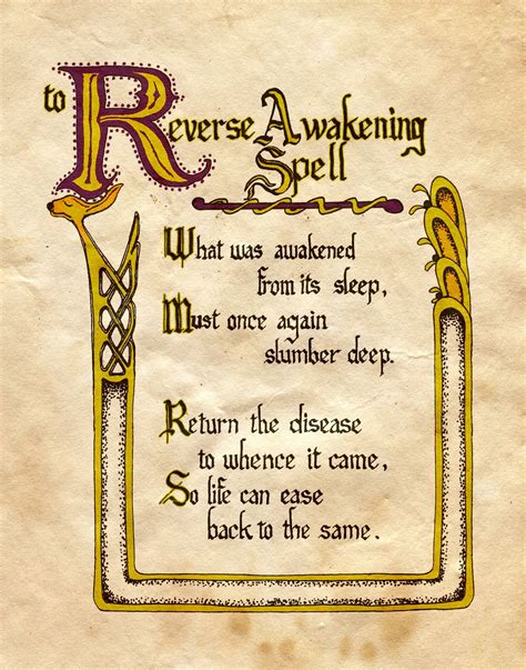 Reverse Awakening Spell Charmed Book Of Shadows The Power Of