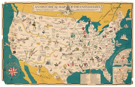An Historical Map Of The United States Curtis Wright Maps