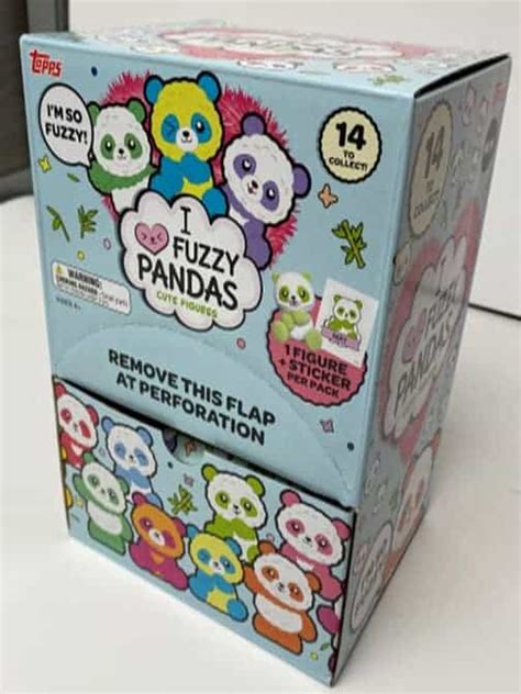 2021 Topps I Love Fuzzy Pandas Collectible Figures And Stickers 12 Ct