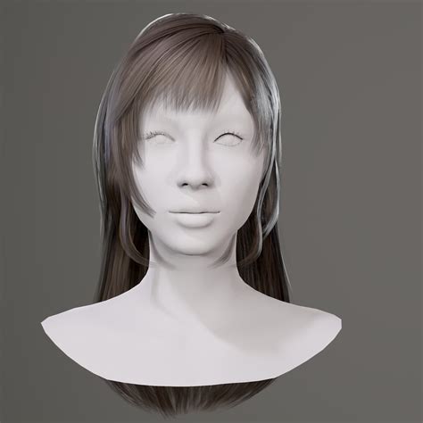 3d game ready hair model turbosquid 1920554