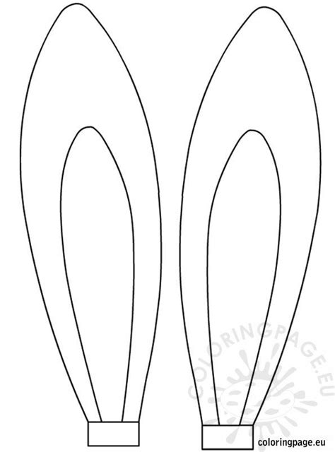 Start out by printing out the bunny templates onto card stock. Easter rabbit ears template - Coloring Page