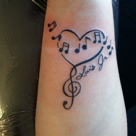 41 awesome music notes tattoos on wrists. heart with. music notes | Music notes tattoo, Music ...