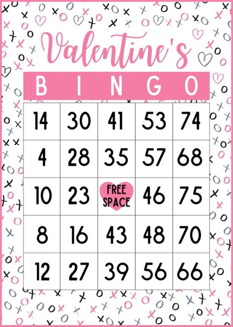 30 Free Printable Valentine Bingo Cards With Numbers Originalmom
